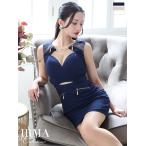 IRMAイルマキャバドレス高級ノースリーブウエストカットジップゴールドチャ...