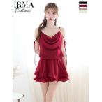 IRMAイルマキャバドレス高級キャミソールワンカラーバストカットドレープチ...