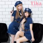 コスプレ 衣装 ポリスコスチューム 6点セット ポリス コスチュームセット 警察官 ネイビー キャバ嬢 激安 ハロウィン