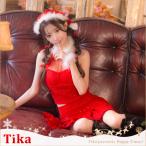 サンタコス サンタコスプレ 5点set セパレート プリーツフレアスカート ミニドレス 男ウケ レッド