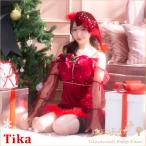 ショッピングサンタ サンタコスプレ サンタコス 男ウケ 3点set 袖あり シアースリーブ リボン キラキラストーン フレアスカート 可愛い