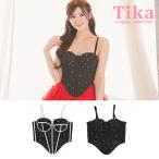 コスプレ小物 ハロウィン シアー ラインストーン コルセット