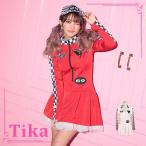 Yahoo! Yahoo!ショッピング(ヤフー ショッピング)コスプレ 衣装 コスプレ衣装 Tika ティカ レースクイーンガール コスチューム 3set ピンク レッド M ワンピース 帽子 Tバック レースクイーン レーサーガール