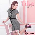 kyaba платье kyaba платье большой размер Mini kyaba платье брошь имеется тысяч птица рисунок жемчуг кнопка оборка тугой Mini платье XL 2L