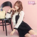 [TikaPimil] Корея платье kyaba лента minivan pi оборка Mini платье белый черный kyaba платье девушка из кабаре 