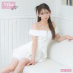 [TikaPimil] ワンピース 韓国 キャバドレス オフショルダー ジップ フレア ミニドレス パンツ ワンピース