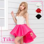 Yahoo! Yahoo!ショッピング(ヤフー ショッピング)コスプレ 小物 スカート 前ミニ ピンク 赤 黒 白 可愛い 着回しメッシュ フィッシュテール フレア スカート Mサイズ ホワイト チェリーピンク レッド ブラック