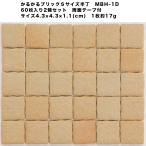 軽量レンガタイル 訳あり かるかるブリック Sサイズ半丁 WK-MBH-1D 60枚入2箱 サイズ約4.5×4.5×1cm 両面テープ付