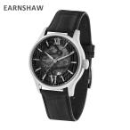 EARNSHAW アーンショウ 時計 腕時計 ES-8801-01 レザー ブラック/シルバー メン ...