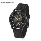 EARNSHAW アーンショウ 時計 腕時計 ES-8801-04 レザー ブラック/ブラック メン ...