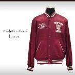 ラルフローレン　ジャケット　メンズ　スタジャン　アウター　バーシティ　サテン　長袖