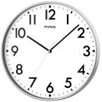 MAG(マグ) 掛け時計 掛け時計 アナログ 静音 連続秒針 シンプル 直径30.0cm シルバー レオン W-802A SM-Z ノア精密