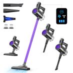 掃除機 コードレス 【2025革新モデル&26000pa超強力吸引&45分連続稼働】 サイクロン式 コードレス掃除機 壁掛け収納＆充電 LCDタッチデ