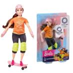 バービー スケートガール 2020 東京オリンピック SK8 オリンピックユニフォーム 着せ替え Barbie Olympic スケートボード ジャケット メダル プロテクター付