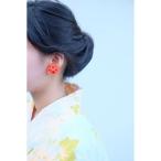 fuji S イヤリング / ピアス オレンジ（片耳）AYUKO HISHIKAWA Paper Accessory（SIWA）