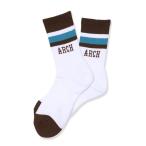 Arch TL sports crew mid.socks 【A321105】white/brown