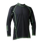 パズデザイン ラッシュガード V ブラック／グリーン SCR-014 / ネコポス便OK