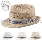 ショッピング麦わら帽子 麦わら帽子 メンズ 中折帽子 ハット 中折れハット 風通し UV 紫外線対策 夏用帽子 アウトドアおしゃれ 夏