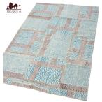 送料無料 コットン ラグ マット (一点もの)パッチワーク・コットンラグ (約180cm×約120cm) キリム 絨毯