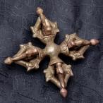仏具 ドルジェ ヴァジュラ 金剛杵 密教法具 ダブルドルジェ(ヴァジュラ・金剛杵) 7.8cm アジア チベタン マニ エスニック インド 雑貨