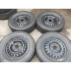 Q403-ソ2 中古タイヤ ホイール 送料無料 195/65R15 冬4本 スタッドレス 91Q 195/65-15 195-65-15 ブリヂストン ブリザック TM-03 15インチ鉄ホイール