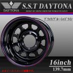 ショッピング契約 新品 4本価格 会社宛 送料無料 16×8J 6穴 139.7mm ET±0 SHONE SST DAYTONA デイトナブラック 赤/青ライン ランクル 4×4車各種  NO,SH186