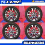 限定1台 N-BOX スペーシア タント 中古ホイール中古タイヤ4本セット TRG 14 4.5 +43 4H100 YH IG60 155/65R14 冬タイヤ 軽自動車