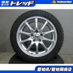 リーフ SAI 深溝 中古 スタッドレス ホイール 4本セット 215/50R17 トーヨー GIZ 社外 ZACK JP102 17インチ 5-114.3 プリウスα 岡崎