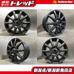 【中古ホイール4本セット】社外 BRIDGESTONE ECO FORME  6J-15 +53 114.3 5H マットブラック  ノア ヴォクシー ステップワゴンなどに 新