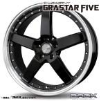 ホイール4本セット BADX バドックス GRASTAR FIVE グラスターファイブ 19インチ リム幅8.0J インセット+38 5穴 P.C.D114.3 ブラック/リムポリッシュ