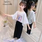  ребенок одежда выставить брюки комплект лето надеты девочка летняя одежда футболка + длинные брюки 2 позиций комплект короткий рукав принт симпатичный Kids студент обычно надеты выход посещение школы все 2 цвет 110-160