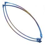 四つ折り 64チタン 45cm 玉枠 陽極酸化で虹色の輝き 縦横折りで自由に開閉  超コンパクトな磯タモ 超軽量 180g