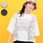 Orale! レースコンビプリントTシャツ ／ Tシャツ リメイク風 レース 切り替え ティーシャツ トップス プルオーバー レディース 春 夏 五分袖 カットソー