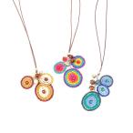 ビーズサークルネックレス レディース ネックレス ピンク ベージュ ブルー アクセサリー 雑貨 雑貨 小物 秋 冬 夏 春 カラフル