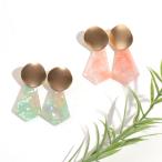 Yahoo! Yahoo!ショッピング(ヤフー ショッピング)スタッドピアス イヤーアクセサリー レディース 春 夏 おしゃれ キャッチ メタル マーブル プレゼント メタル×ヘキサゴンアセチコンビ ピアス zjscbd8719