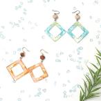 Yahoo! Yahoo!ショッピング(ヤフー ショッピング)ピアス イヤーアクセサリー レディース 春 夏 フックピアス 揺れる シェル ウッド ひし形 フック ポイント消化 ウッド&カラフルシェル ピアス zjsjbc8668