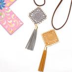 Yahoo! Yahoo!ショッピング(ヤフー ショッピング)ネックレス アクセサリー レディース 春 夏 ペンダント おしゃれ かわいい 調節可能 金属アレルギー対応 タッセル クロシェxタッセル ネックレス zjskba8625