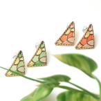 Yahoo! Yahoo!ショッピング(ヤフー ショッピング)スタッドピアス イヤーアクセサリー レディース 秋 冬 おしゃれ かわいい キャッチ トライアングル 三角 透け感 サンカクステンドグラス風 ピアス zjwcbb8680