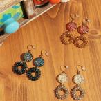 Yahoo! Yahoo!ショッピング(ヤフー ショッピング)フックピアス イヤーアクセサリー レディース 秋 冬 おしゃれ 揺れる サークル ドロップ ビーズ キラキラ ドロップス風ビーズサークル ピアス zjwjbb8681