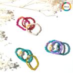 Yahoo! Yahoo!ショッピング(ヤフー ショッピング)セットリング 指輪 アクセサリー レディース 春 夏 おしゃれ かわいい ハンドメイド 手作り ビーズ お花 フラワー チコフロルビーズセットリング zksjbc8678
