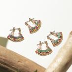 フープピアス イヤーアクセサリー レディース 秋 冬 トライアングル 揺れる 柄 カラフル トライアングルフープピアス zkwjba8611