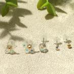 セットピアス set イヤーアクセサリー レディース スタッド キャッチ フラワー 花 オーロラ きらきら キラキラ オーロラフラワーセットピアス zlsjba8610