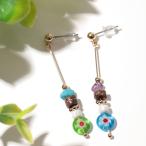 Yahoo! Yahoo!ショッピング(ヤフー ショッピング)ピアス イヤーアクセサリー レディース 春 夏 スタッド キャッチ 揺れる ロング お花 フラワー プレゼント ギフト ストーン×ガラスフラワーピアス zlsjcc8640