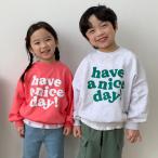 トレーナー キッズ トップス スウェット スエット トレーナー 綿 コットン カットソー キッズトレーナー プリント 韓国 子供服 (2)