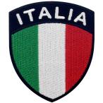 盾形イタリア国旗刺繍