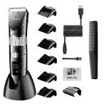 HATTEKER.. HATTEKER 電動バリカン/ヘアカッター ヒゲトリマー 充電式 ばりかん 水洗い LED 0.5-24mm 刈り高