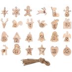  Рождество орнамент Рождество подсчет down Ad отдушина календарь из дерева номер лен шнур имеется цифра подвеска подарок бирка елка 