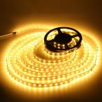 LED лента свет SMD 2835 3528 5m 300 полосный мощный склеивание двусторонний лента правильный поверхность люминесценция водонепроницаемой спецификации IP65 режет ( желтый цвет )