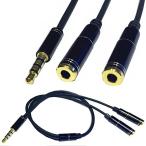 Ulyris аудио адаптер кабель,3.5mm 1/8" 4 paul (pole) 3 кольцо Male.2 3.5mm Female Jack 