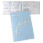 楽譜ファイル A4サイズ 4面 6枚収納可 4ページ展開 反射しない 書き込み可能 レッスン ファイル カバー 作曲 譜面 ピアノ 電子ピア